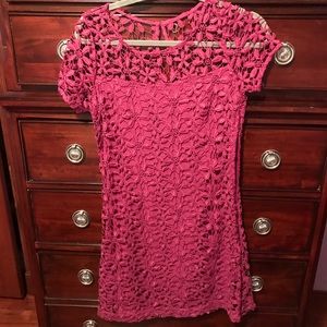 Fuchsia floral dress!